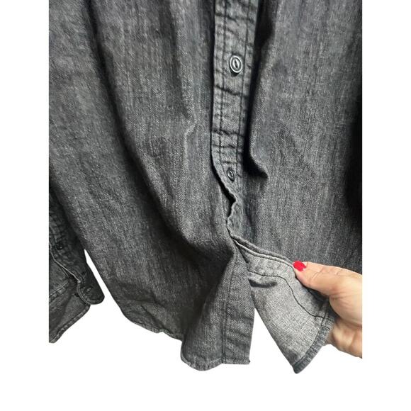 Levi's Men's Dark Gray/Black Button Up Long Sleeve Size Medium - Picture 8 of 10